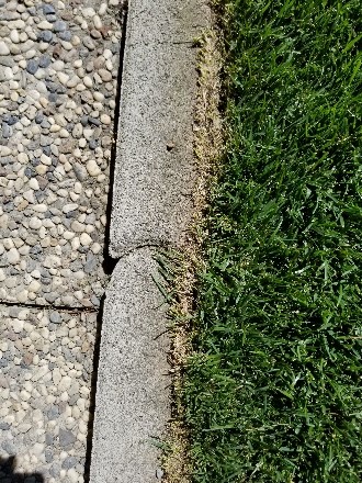 Butchered lawn edging