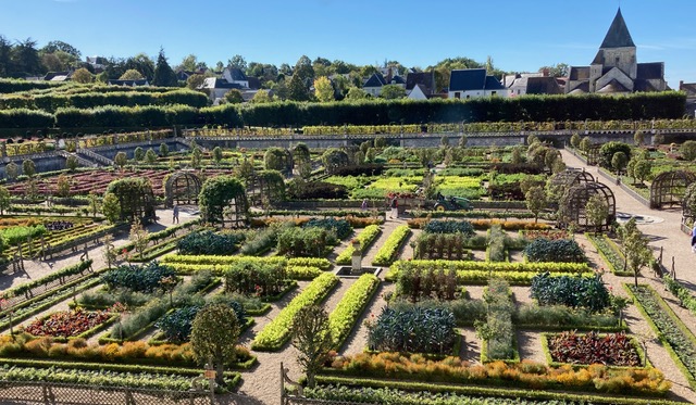 A large French garden.